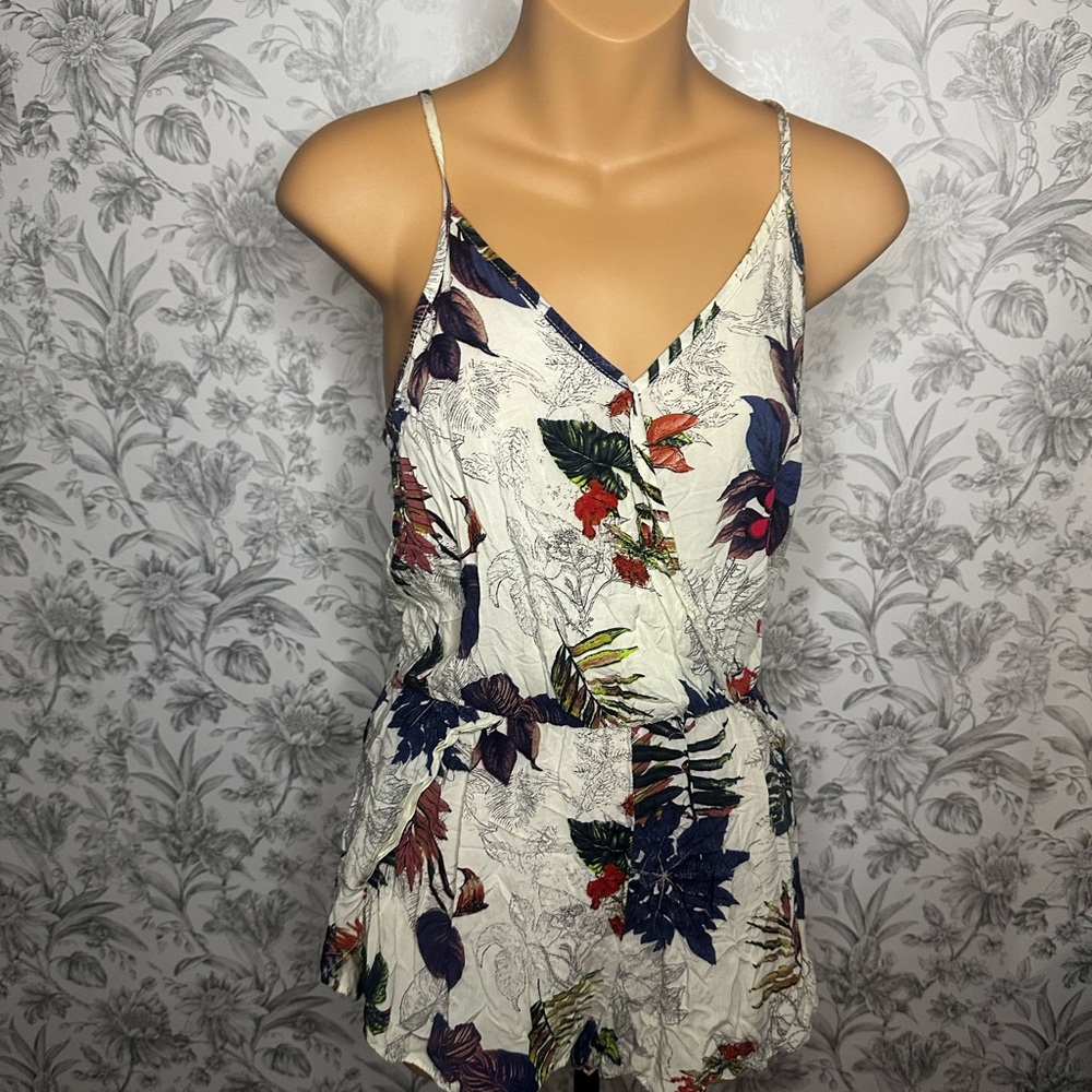 Floral Romper - Spaghetti Straps -  Size XS Ladies